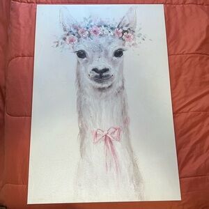 Llama pink wall decor